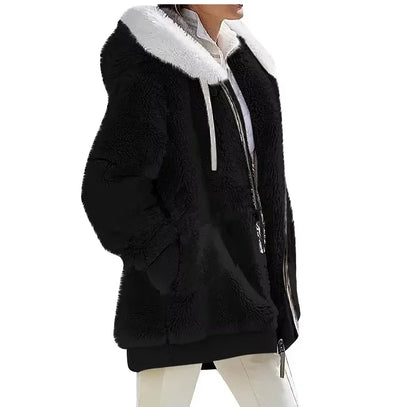 CozyLuxe™ | Damefrakke i kashmirfleece med hætte