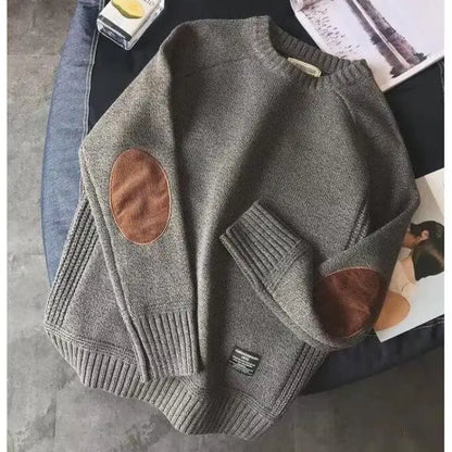 Leif- Casual slim fit tyk striktrøje til mænd