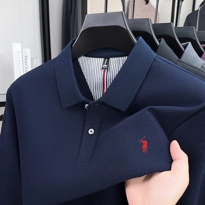 Vinterholm - Eksklusiv Langærmet Herrepoloshirt
