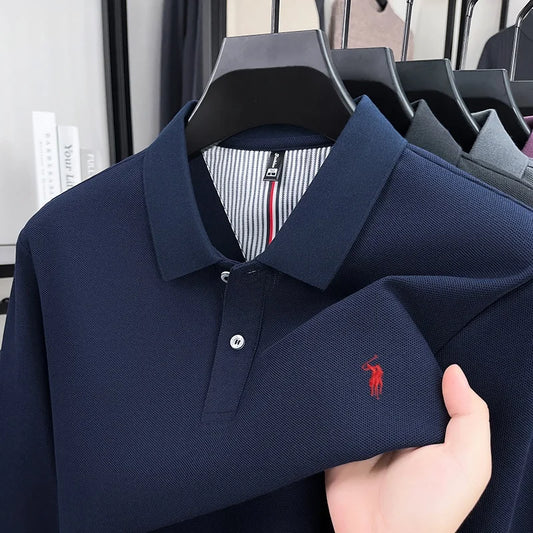 Vinterholm - Eksklusiv Langærmet Herrepoloshirt