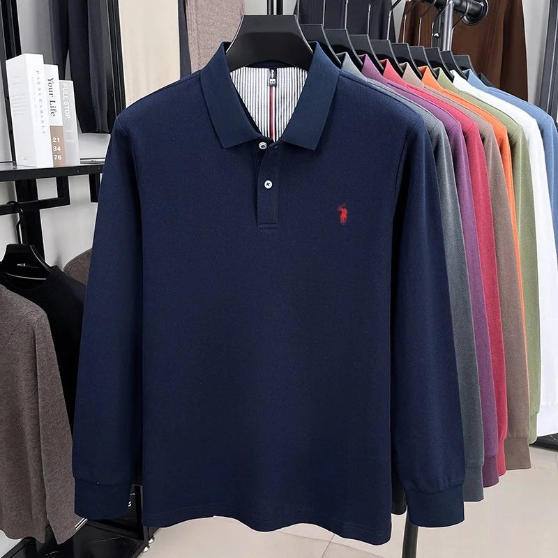 Vinterholm - Eksklusiv Langærmet Herrepoloshirt