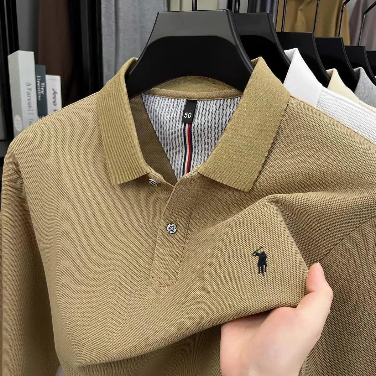 Vinterholm - Eksklusiv Langærmet Herrepoloshirt