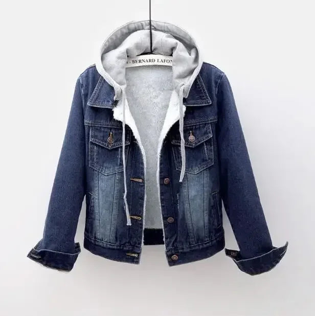 Jakke i denim til kvinder