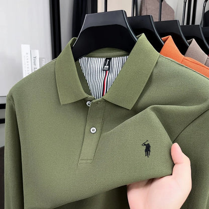 Vinterholm - Eksklusiv Langærmet Herrepoloshirt