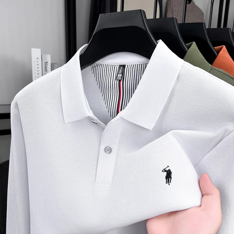 Vinterholm - Eksklusiv Langærmet Herrepoloshirt