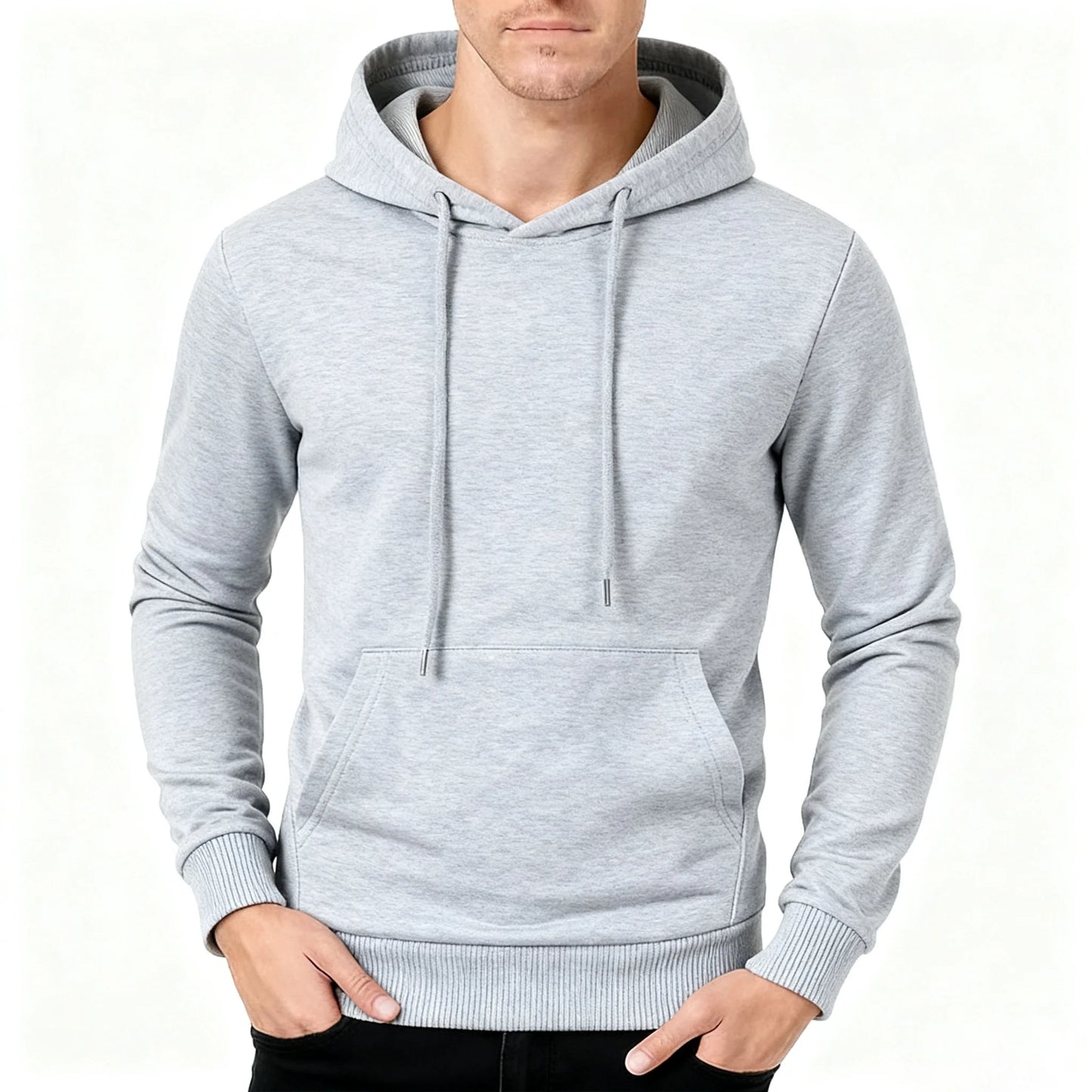 Casual Løs Pasform Hættebluse