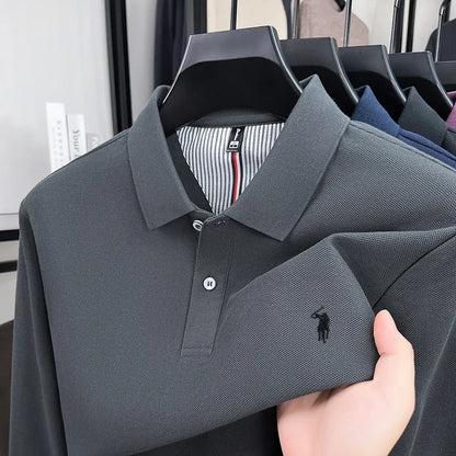 Vinterholm - Eksklusiv Langærmet Herrepoloshirt