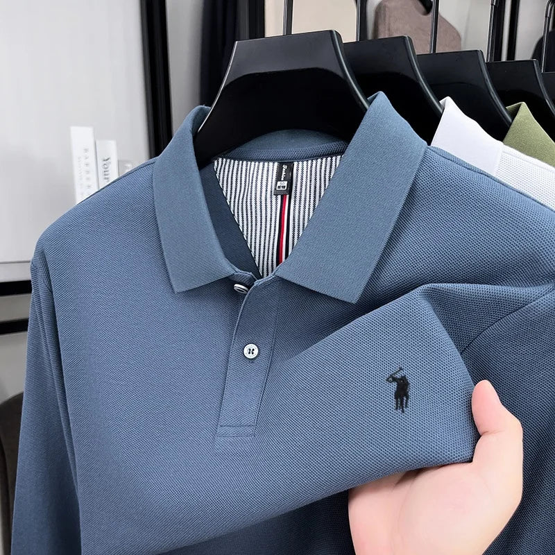 Vinterholm - Eksklusiv Langærmet Herrepoloshirt