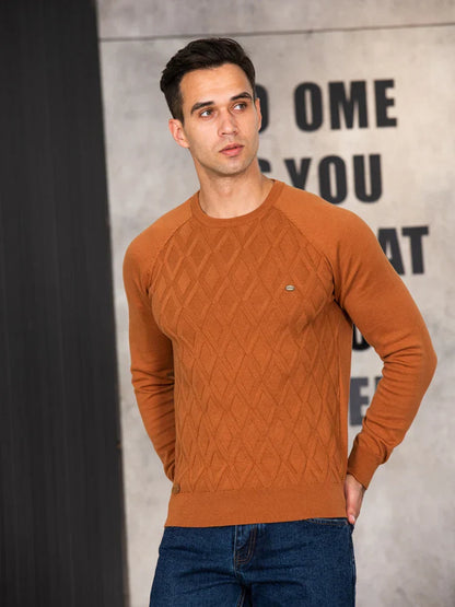 Lavenir™ | Herre-sweater med rombemønster