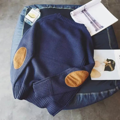 Leif- Casual slim fit tyk striktrøje til mænd