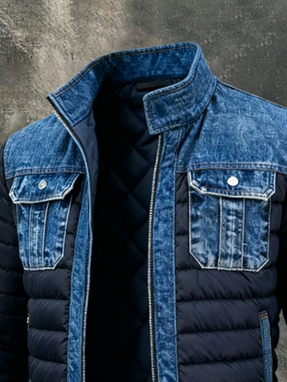 Pietro | Giacca ibrida in denim trapuntato