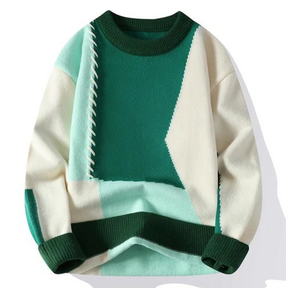 Tomas | Patchwork cashmere-trøje