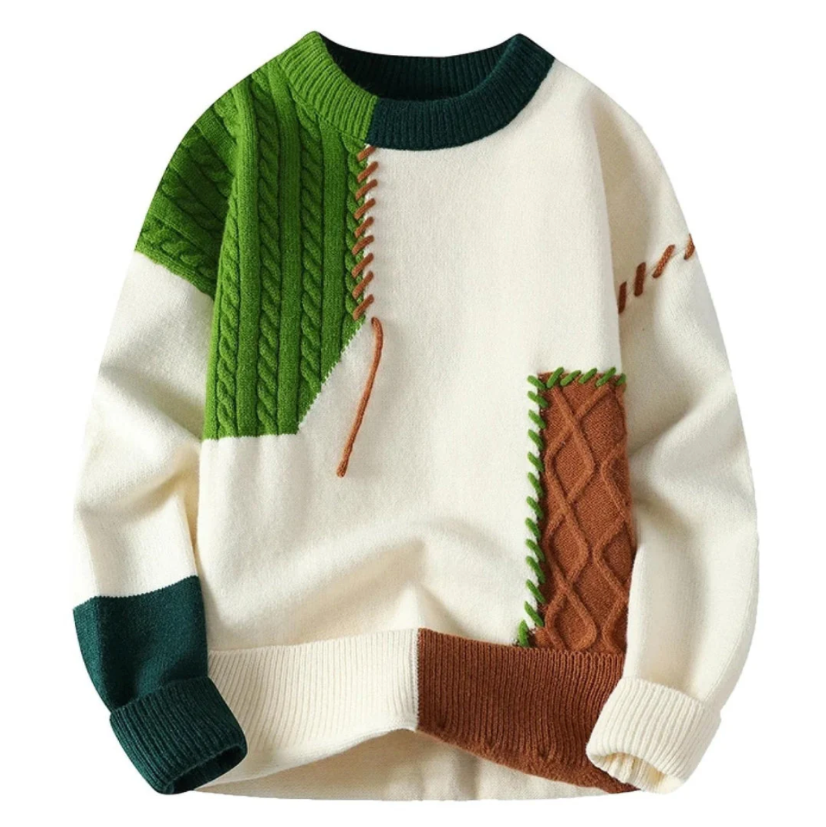 Tomas | Patchwork cashmere-trøje