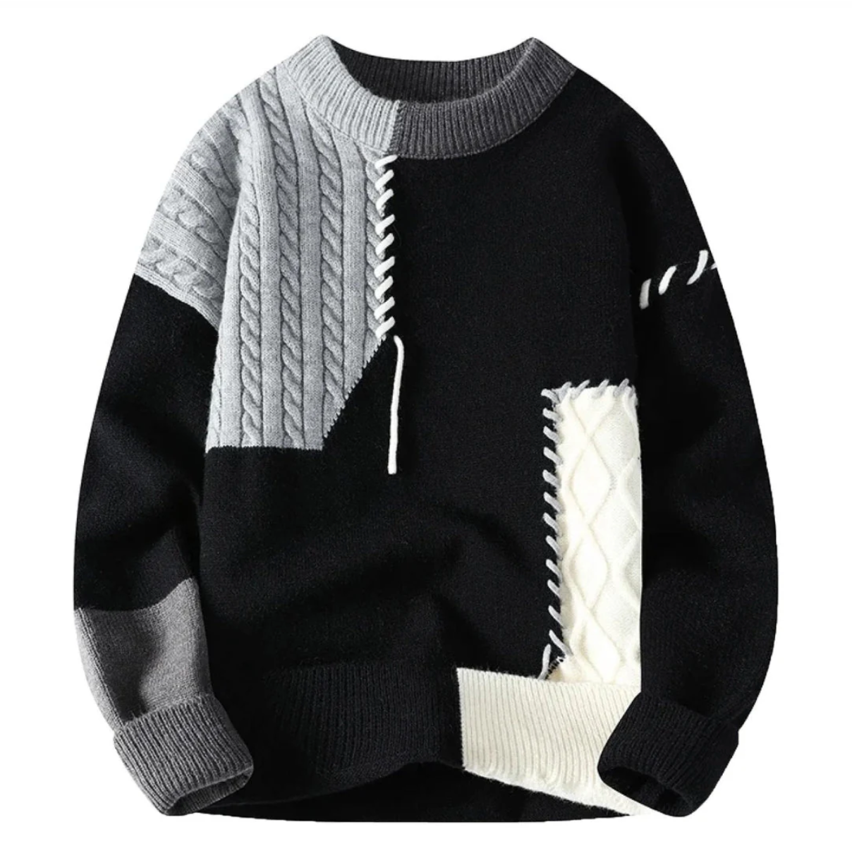 Tomas | Patchwork cashmere-trøje