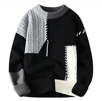 Tomas | Patchwork cashmere-trøje