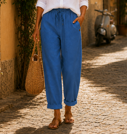 Rosa | Pantaloni Leggeri in Poliestere