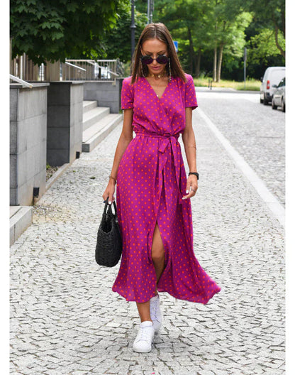 Julia - Elegante jurk met V-hals (decolleté) en modelerende snit