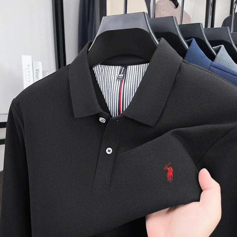 Vinterholm - Eksklusiv Langærmet Herrepoloshirt