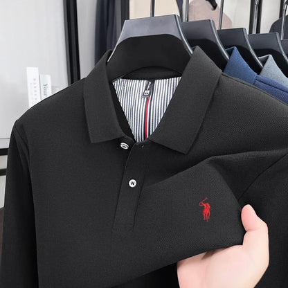 Vinterholm - Eksklusiv Langærmet Herrepoloshirt