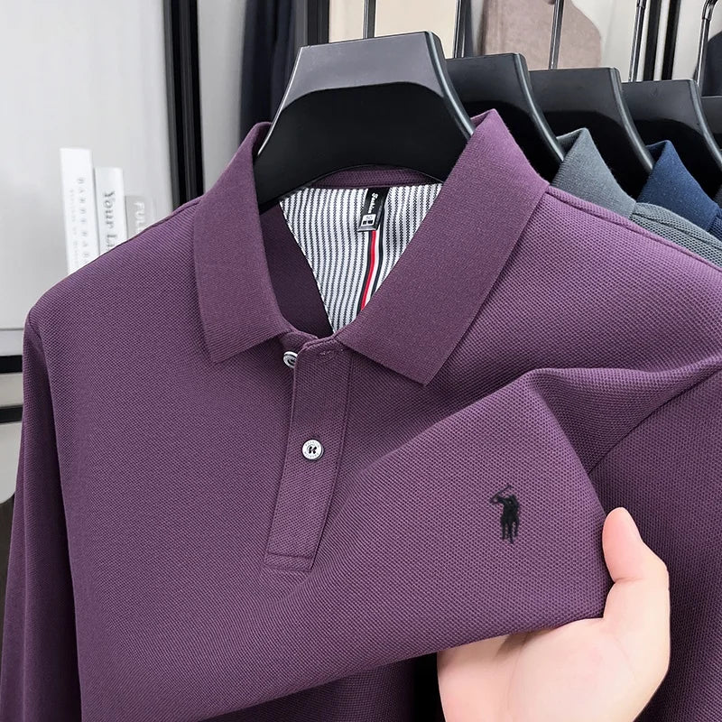 Vinterholm - Eksklusiv Langærmet Herrepoloshirt
