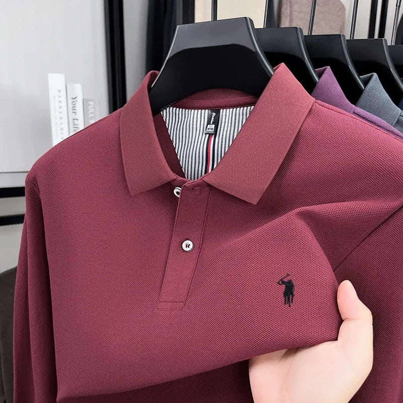 Vinterholm - Eksklusiv Langærmet Herrepoloshirt