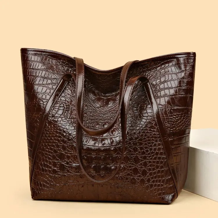 VITTORIA™ Stilfuld Retro Krokodillemønstret Taske
