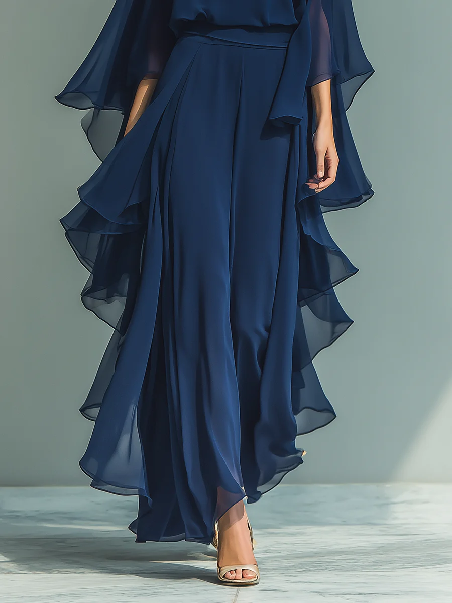 Aurora | Elegante Chiffon Set met Volants