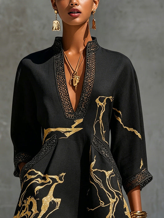 Diana | Elegante jurk met V-hals.
