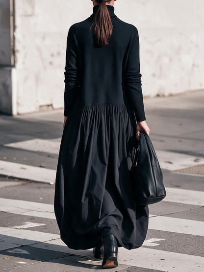 Celine |  lange jurk met col