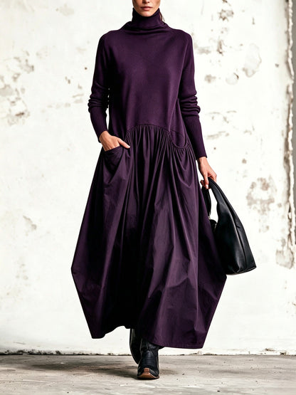 Celine |  lange jurk met col