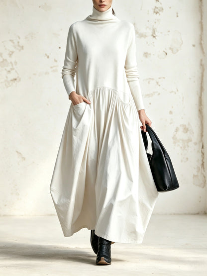 Celine |  lange jurk met col