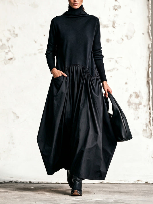 Celine |  lange jurk met col