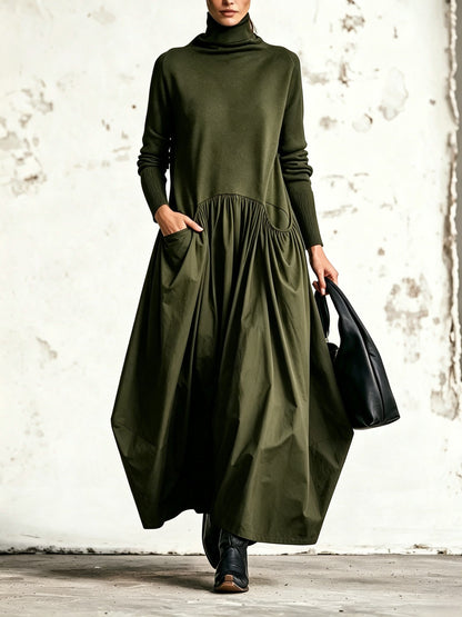 Celine |  lange jurk met col