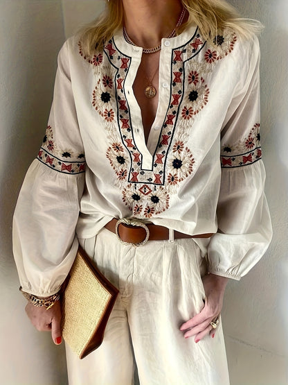 Celine | Vintage Blouse met V-hals