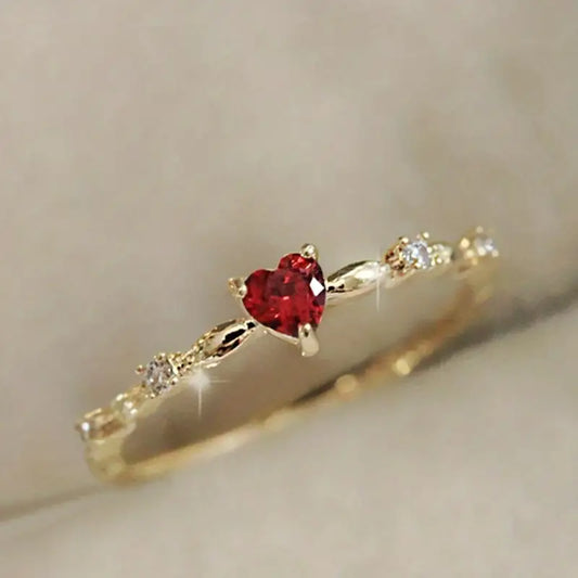 Katia | Ring met hartje | Goud