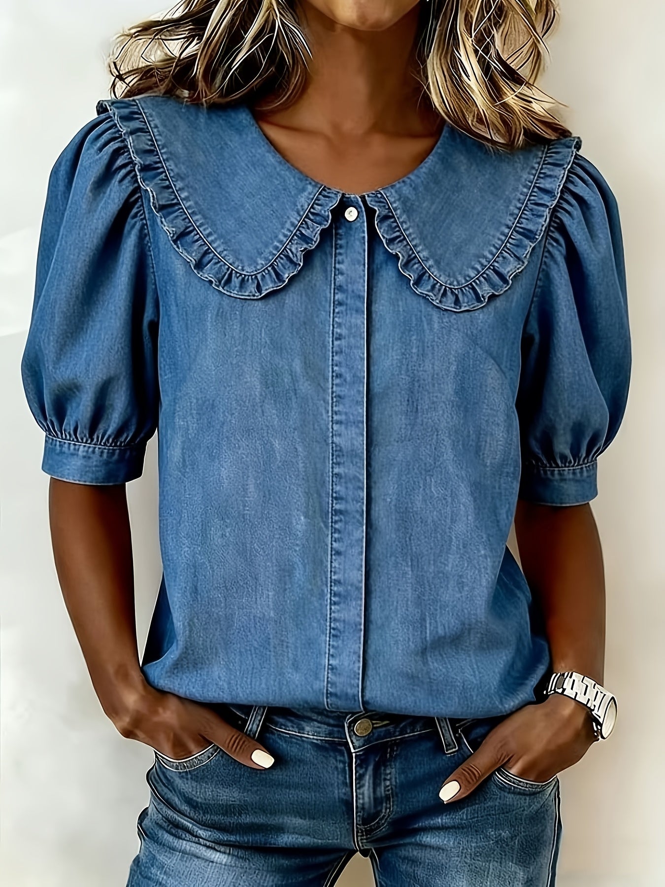 Ambra - denim blouse