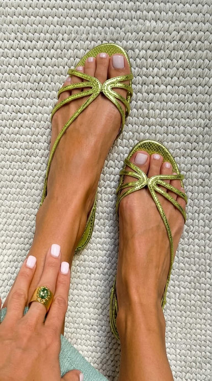 Ginevra | Gouden Sandalen Zomerse Elegantie