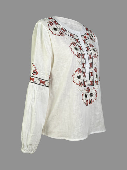Celine | Vintage Blouse met V-hals