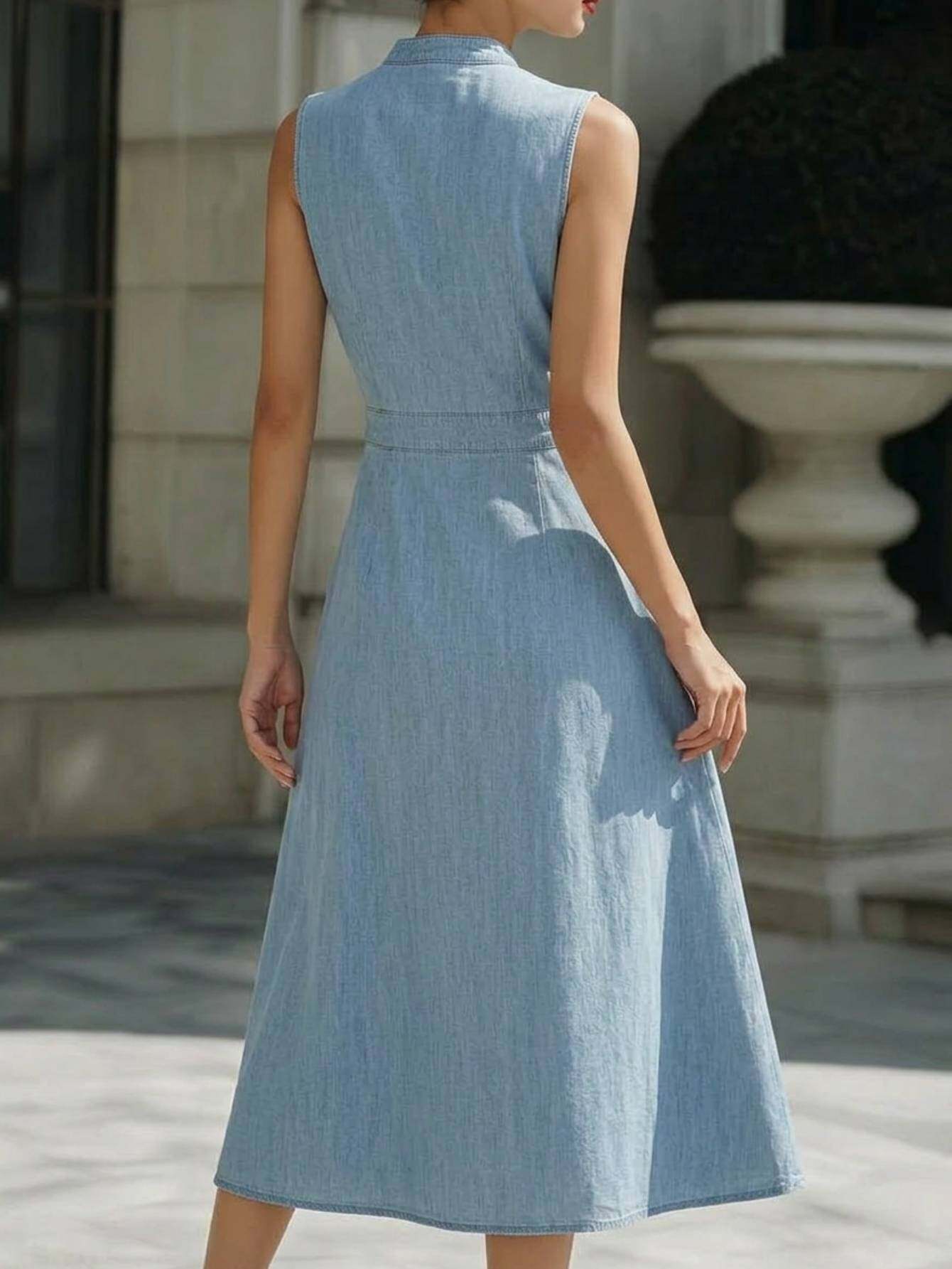 Melia - denim jurk
