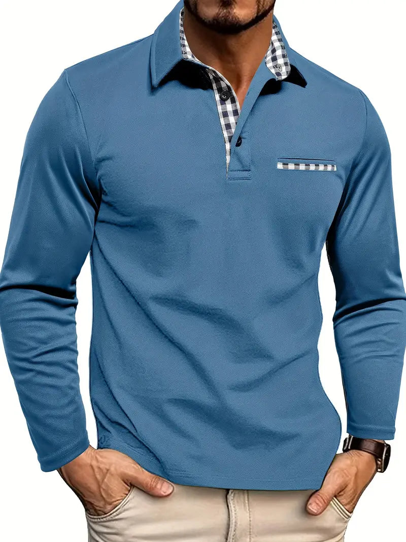 GERNAN™ | Langærmet poloshirt til mænd