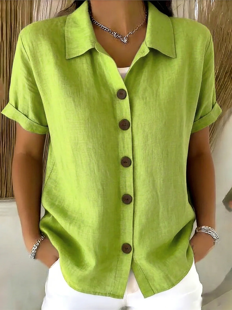 Astrid - BLOUSE MET KNOPEN AAN DE VOORKANT
