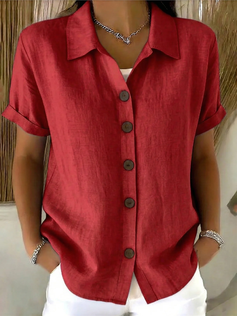 Astrid - BLOUSE MET KNOPEN AAN DE VOORKANT
