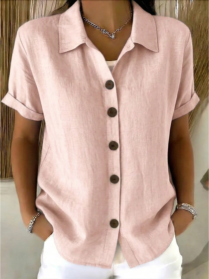 Astrid - BLOUSE MET KNOPEN AAN DE VOORKANT