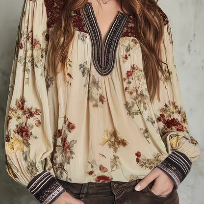 Josefine | Vintage Blouse met V-hals