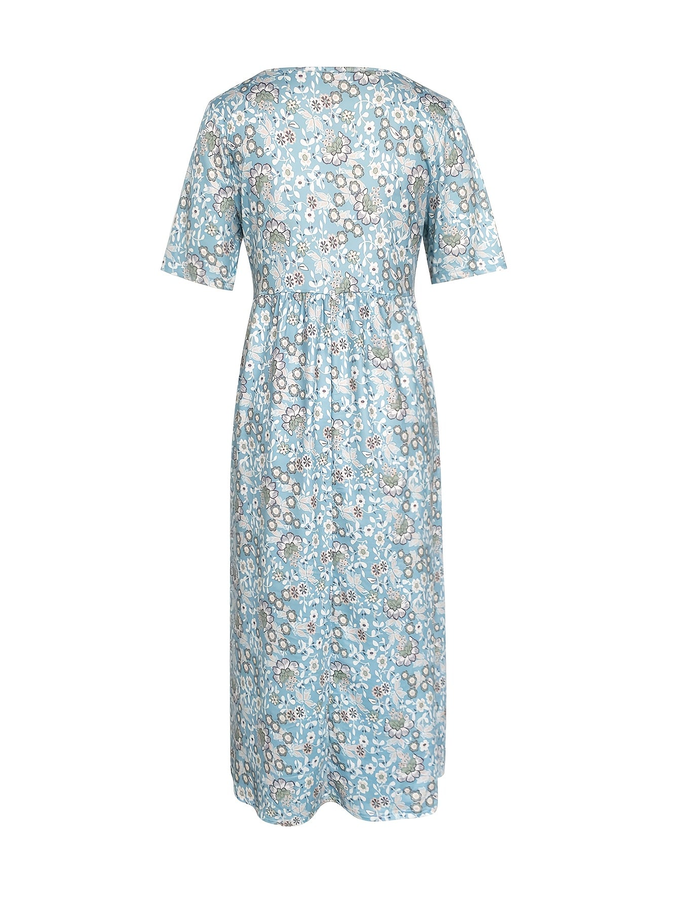Blauwe Madeliefje — Jurk met bloemenprint