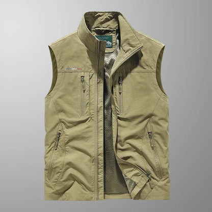 Cazel | Ademend utility gilet met meerdere zakken