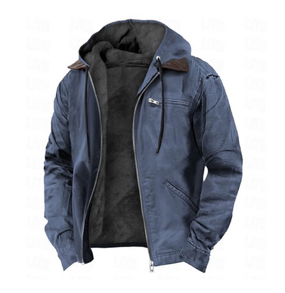 Isak™ | Warme vintage jas met capuchon