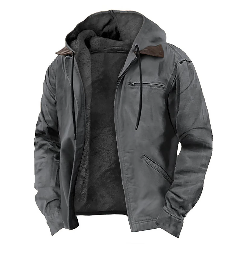 Isak™ | Warme vintage jas met capuchon