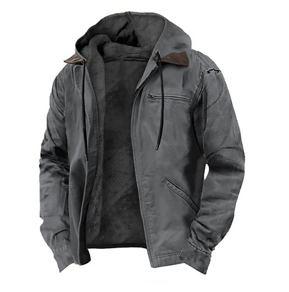 Isak™ | Warme vintage jas met capuchon