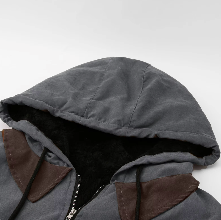 Isak™ | Warme vintage jas met capuchon